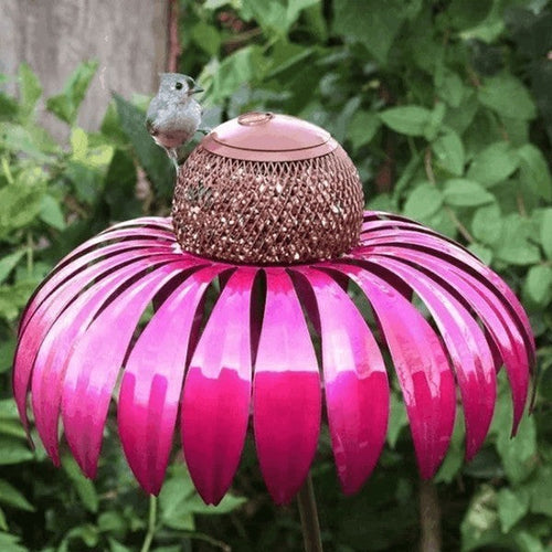 Bird Feeder with Weather-Resistant Metal Body and Wide 3.94in Dish, Easy Refill Lid Valideals Outlet