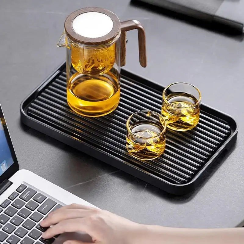 Glass Teapot with Water Separation Infuser and Wooden Handle, Borosilicate Heat-Resistant Glass Valideals Outlet