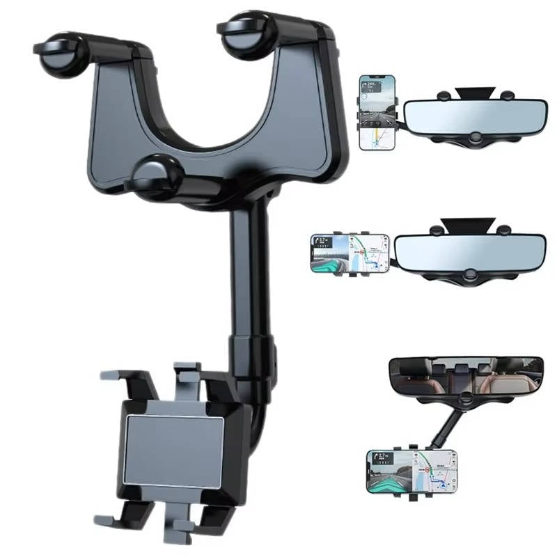 Rearview Mirror Phone Holder with 360 Degree Rotation and Four Claw Grip Valideals Outlet