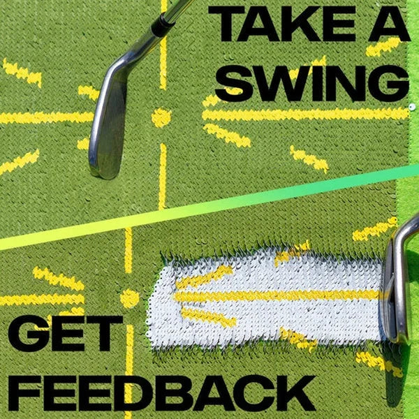 Golf Practice Mat with Sequin Impact Feedback and Roll-Up Portability, Stake, Clip Valideals Outlet