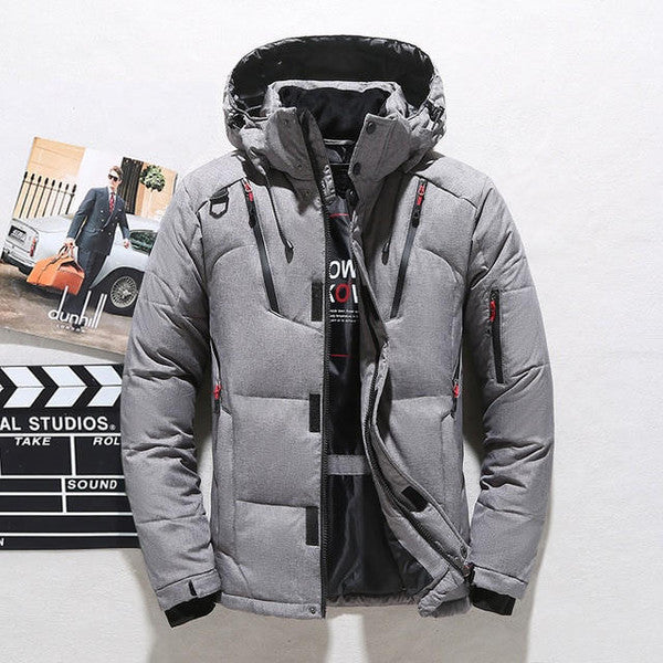 Insulated Hooded Jacket with Removable Hood and Front Zip, Thick Polyester for Fall Winter Valideals Outlet