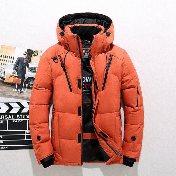 Insulated Hooded Jacket with Removable Hood and Front Zip, Thick Polyester for Fall Winter Valideals Outlet