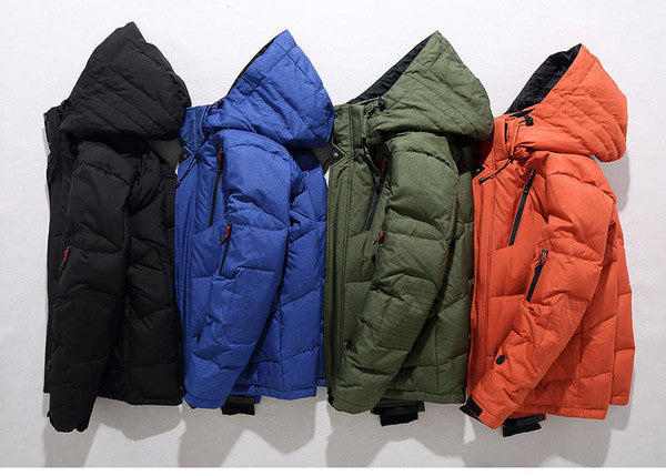 Insulated Hooded Jacket with Removable Hood and Front Zip, Thick Polyester for Fall Winter Valideals Outlet