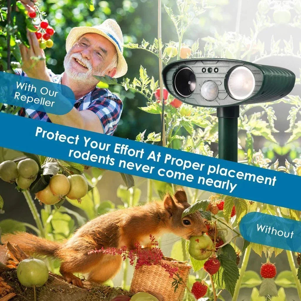 Deer Repeller with Ultrasonic Sound and Solar Charging Pack of 4, Motion Activated Valideals Outlet