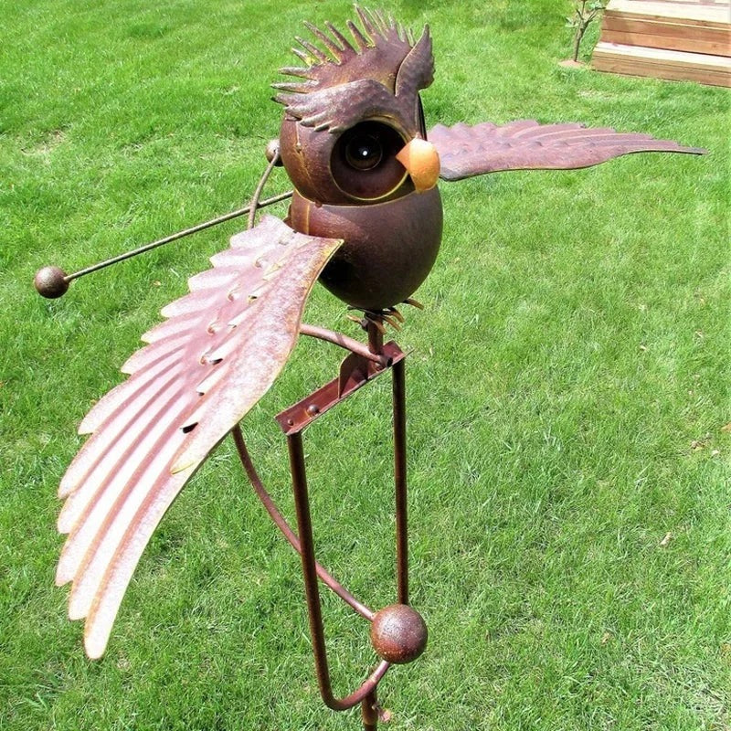 Bird Garden Windmill with Powder Coated Metal Finish and Six-Point Stake, 23-Inch Tall Valideals Outlet