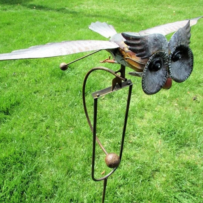 Bird Garden Windmill with Powder Coated Metal Finish and Six-Point Stake, 23-Inch Tall Valideals Outlet