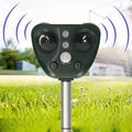 Solar Bird Repeller with Ultrasonic Pulses and Flashing LED Lights, 30 Ft Range Valideals Outlet