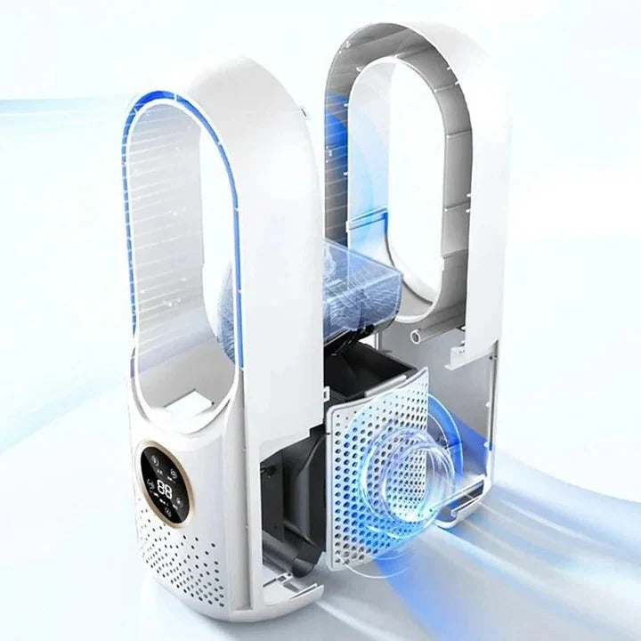 Portable Air Conditioner with Bladeless Quiet Cooling and Compact Desk-Sized, 10x10x15in Valideals Outlet