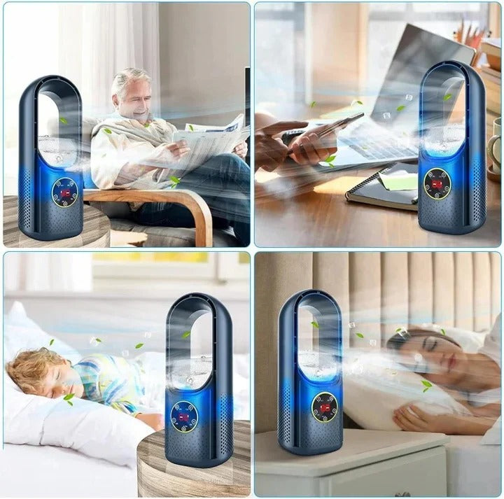 Portable Air Conditioner with Bladeless Quiet Cooling and Compact Desk-Sized, 10x10x15in Valideals Outlet