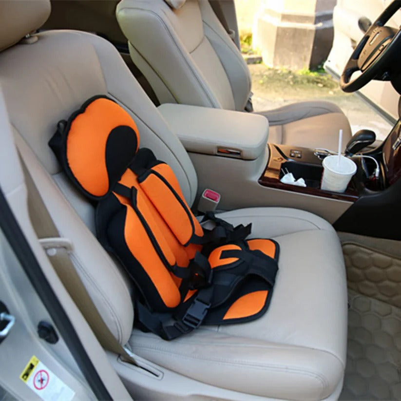 Portable Child Car Seat with Five-Point Harness and Head Support, Foldable Travel Pouch Valideals Outlet