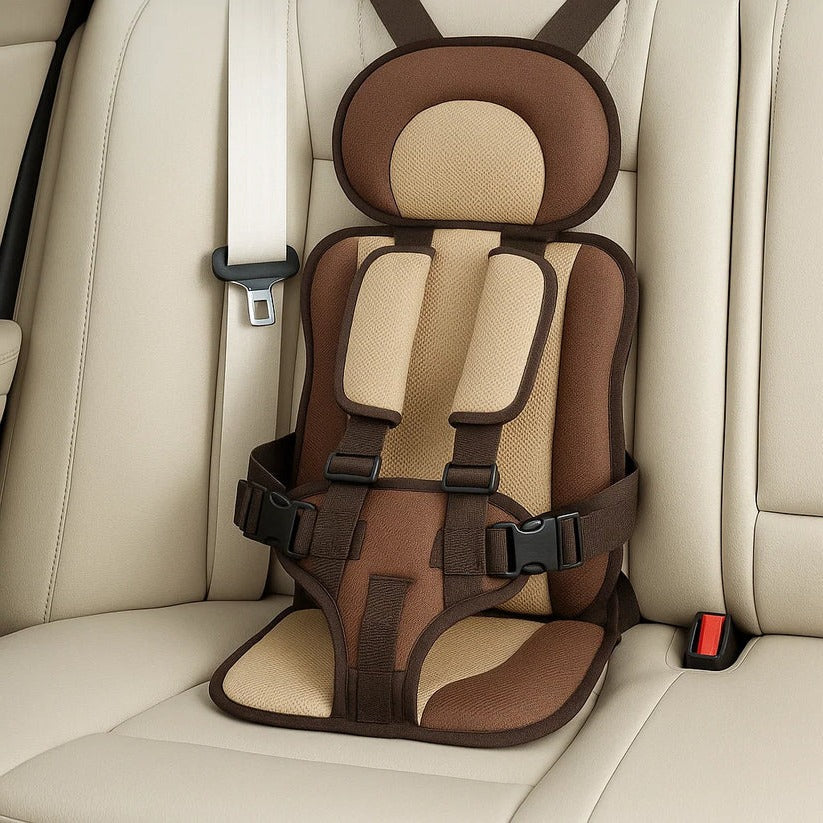 Portable Child Car Seat with Five-Point Harness and Head Support, Foldable Travel Pouch Valideals Outlet
