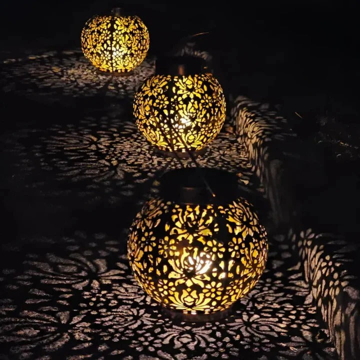 Solar LED Pendant Light with Remote and Dusk Sensor, Weatherproof Outdoor Valideals Outlet