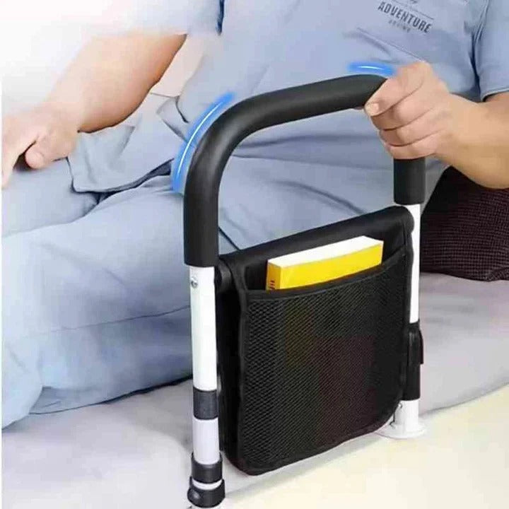 Bed Safety Rail with Padded Foam Handle and Adjustable Height, Low-Profile Base Valideals Outlet