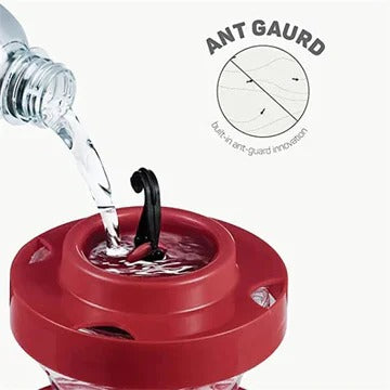 Hummingbird Feeder with Ant Moat and Micro Feeding Ports, 16oz Clear Reservoir Valideals Outlet