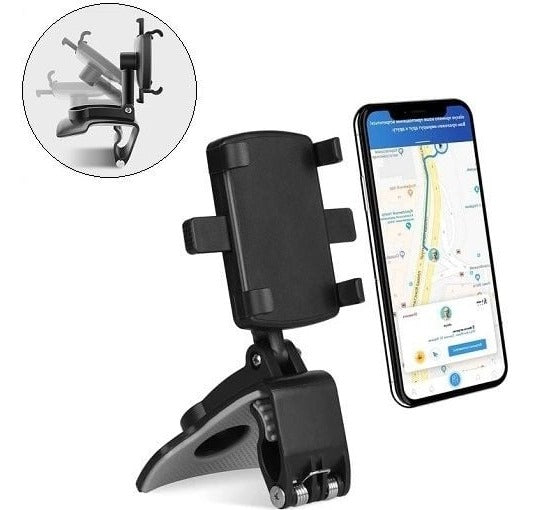 Car Phone Mount with 360 Degree Rotation and One-Hand Release, Fits Visor Rearview Dash Valideals Outlet