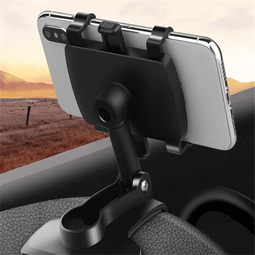 Car Phone Mount with 360 Degree Rotation and One-Hand Release, Fits Visor Rearview Dash Valideals Outlet