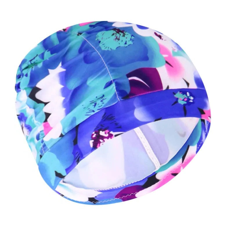 Turban Stretch Swimming Cap with Twist Front Detail and Quick Dry Design Valideals Outlet