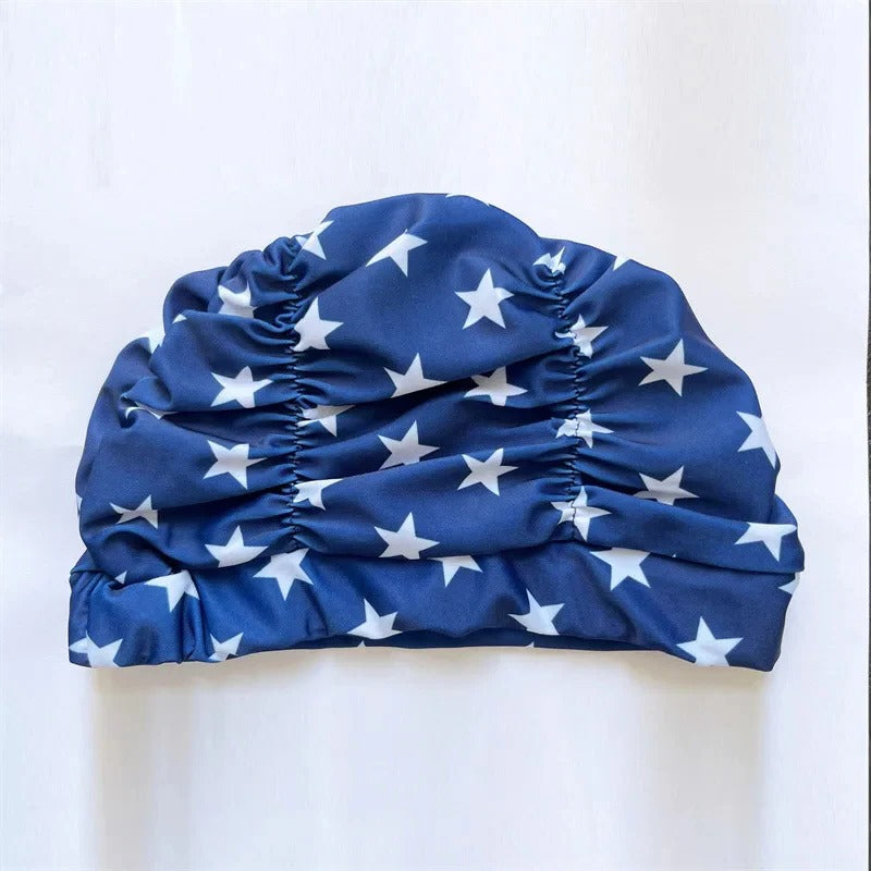 Turban Stretch Swimming Cap with Twist Front Detail and Quick Dry Design Valideals Outlet