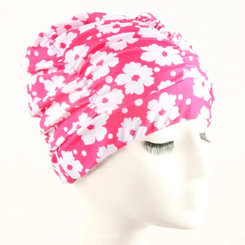 Turban Stretch Swimming Cap with Twist Front Detail and Quick Dry Design Valideals Outlet