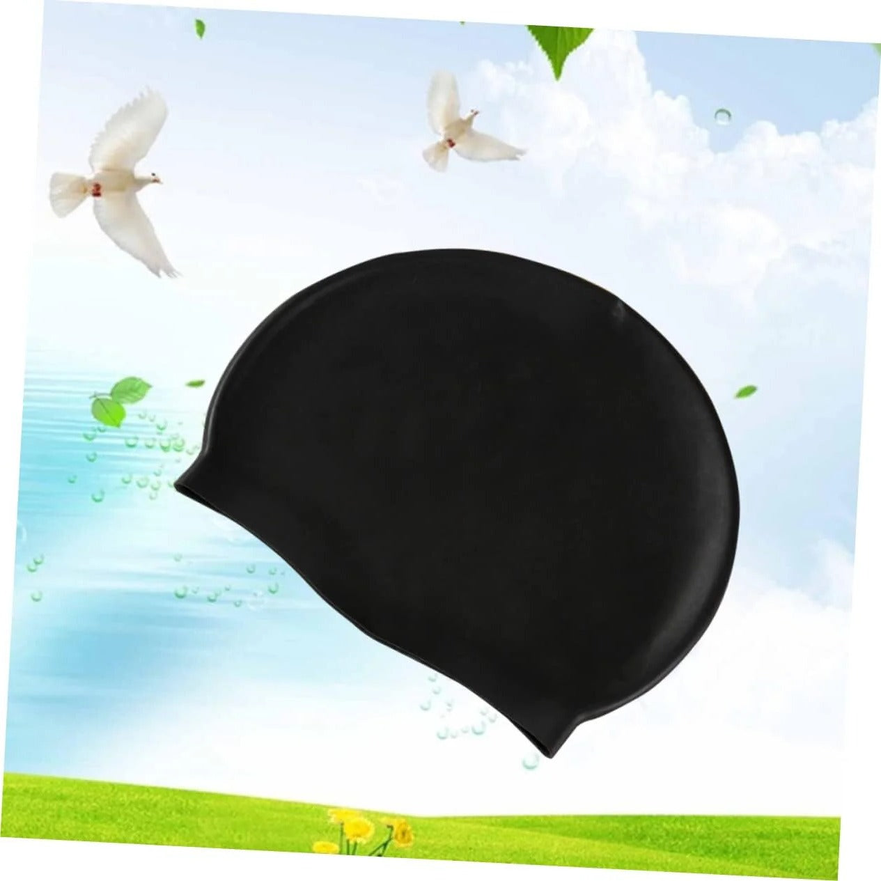 Turban Stretch Swimming Cap with Twist Front Detail and Quick Dry Design Valideals Outlet