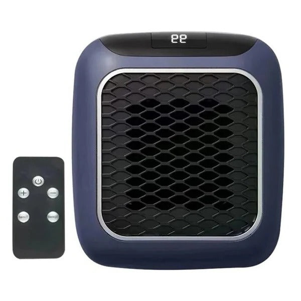 Plug-In Heater with 800W Ceramic Element and 12-Hour Timer, LED Thermostat Valideals Outlet
