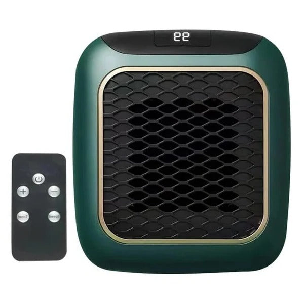 Plug-In Heater with 800W Ceramic Element and 12-Hour Timer, LED Thermostat Valideals Outlet