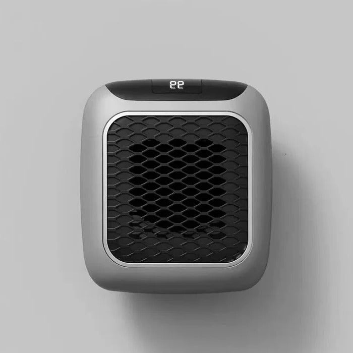 Plug-In Heater with 800W Ceramic Element and 12-Hour Timer, LED Thermostat Valideals Outlet
