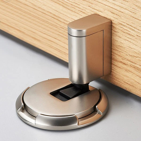 Adjustable Door Stopper with Rubber Pad and Lock, Zinc Alloy for Thick Doors Valideals Outlet