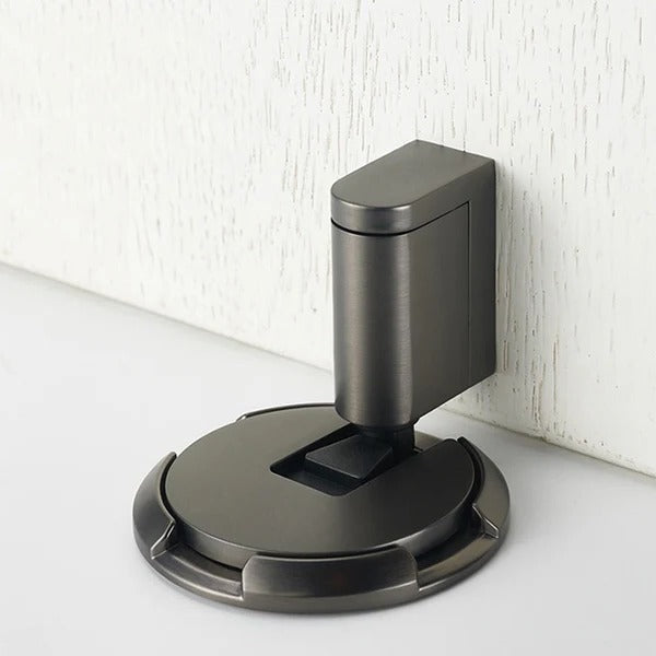 Adjustable Door Stopper with Rubber Pad and Lock, Zinc Alloy for Thick Doors Valideals Outlet