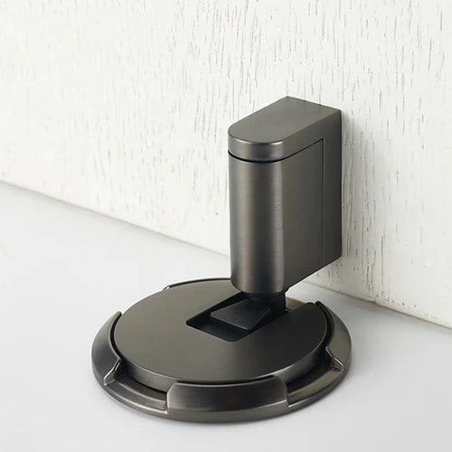 Adjustable Door Stopper with Rubber Pad and Lock, Zinc Alloy for Thick Doors Valideals Outlet