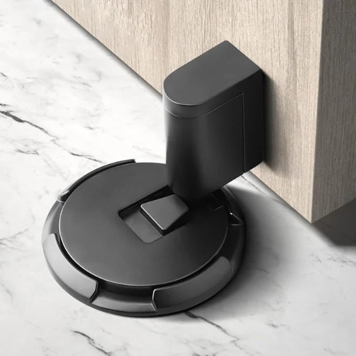 Adjustable Door Stopper with Rubber Pad and Lock, Zinc Alloy for Thick Doors Valideals Outlet