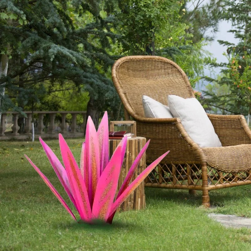Metal Agave Plant with Rustic Patina and Weather-Resistant Steel, 28 Inch Valideals Outlet