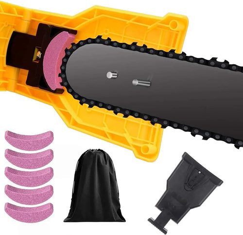 Chainsaw Chain Sharpener with Dual Locating Pins and Replaceable Stone for 14-20in Bars Valideals Outlet