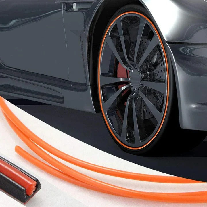 Rim Protector Strip with Strong Adhesive and Flexible Rubber, 8 Meter Roll for Most Wheels Valideals Outlet