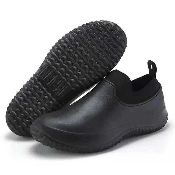 Waterproof Work Shoes with Slip on Entry and Non-Slip Outsole, Cushioned Footbed Valideals Outlet