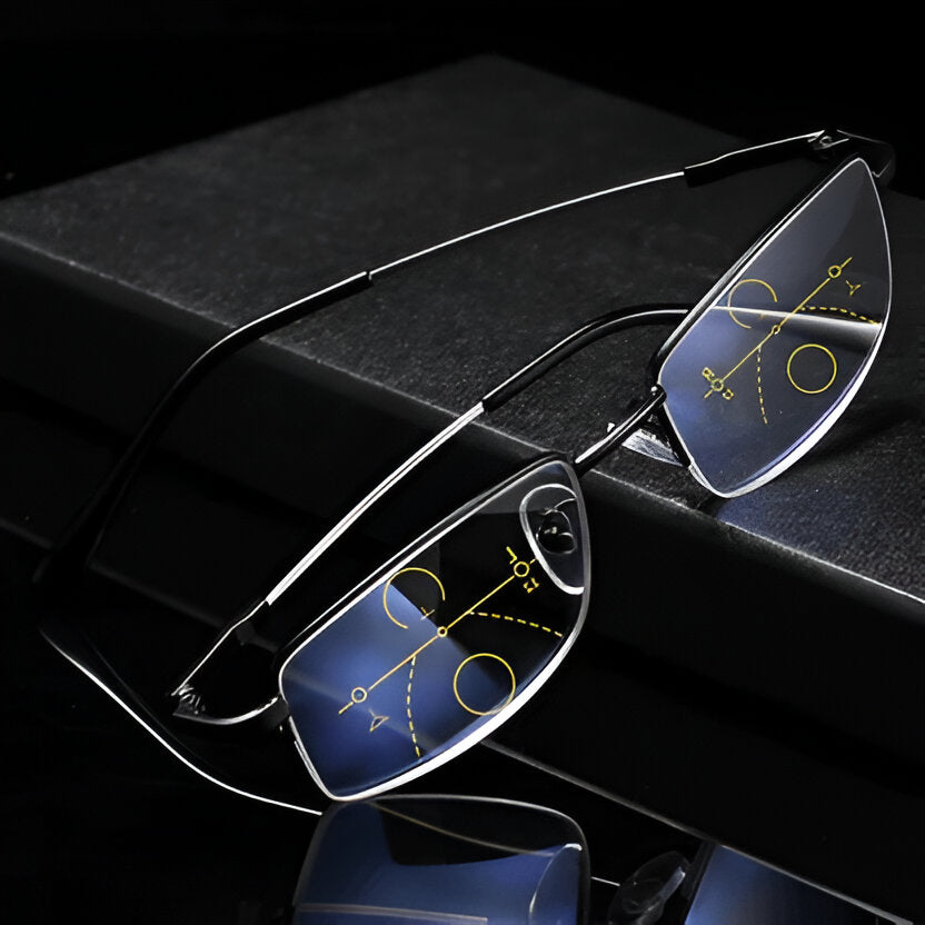 Progressive Glasses with Photochromic Lenses and Blue-Light Filter, UV400 Valideals Outlet