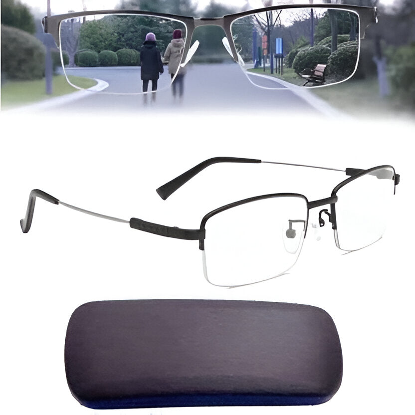 Progressive Glasses with Photochromic Lenses and Blue-Light Filter, UV400 Valideals Outlet