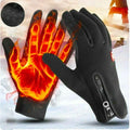 Touchscreen Winter Gloves with Thermal Fleece Lining and Windproof Shell, Zippered Cuff Valideals Outlet