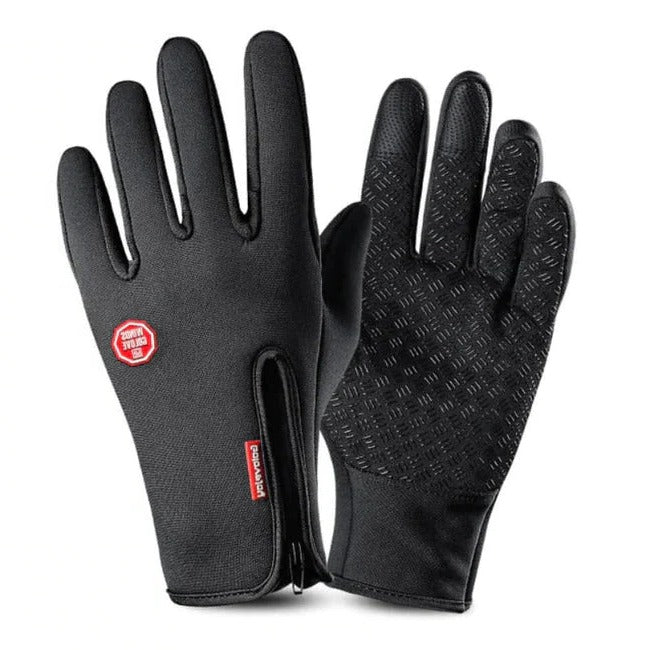 Touchscreen Winter Gloves with Thermal Fleece Lining and Windproof Shell, Zippered Cuff Valideals Outlet