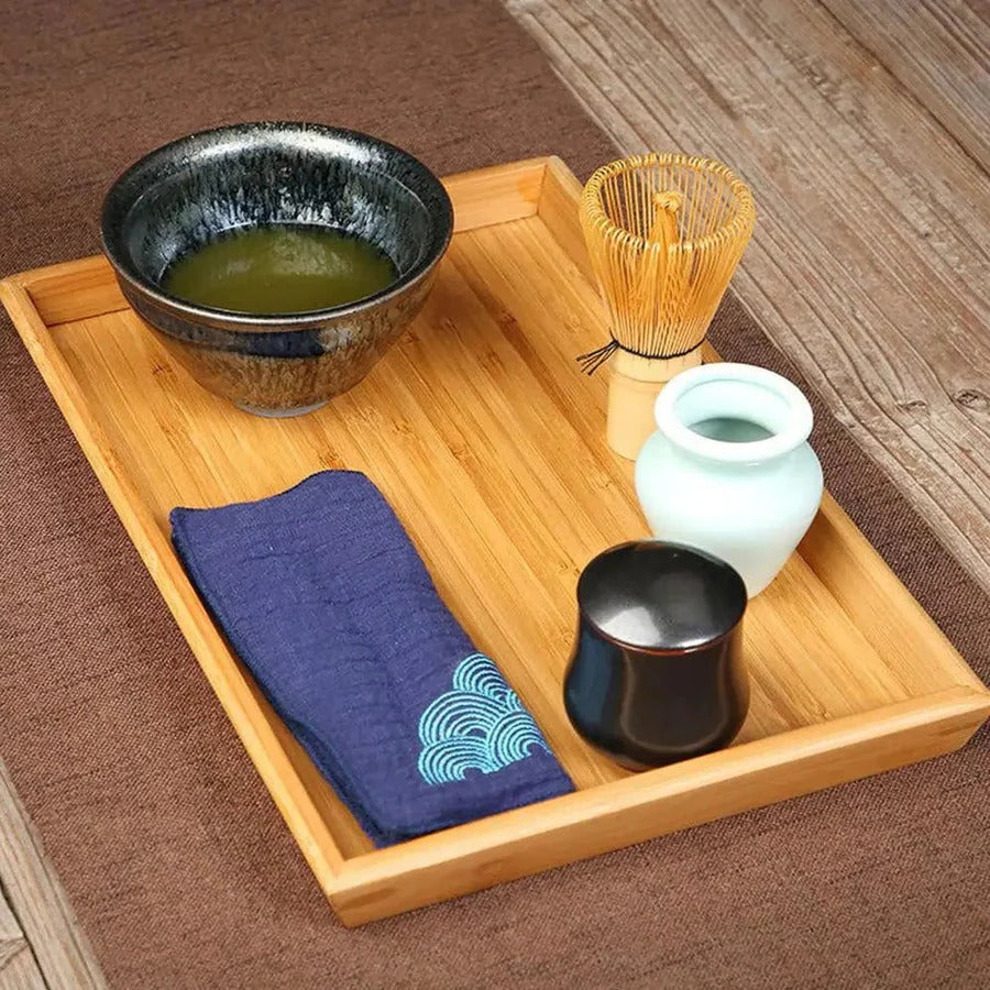 Matcha Tea Set with Handmade Bamboo Whisk and Spoon, Glazed Ceramic Bowl Valideals Outlet