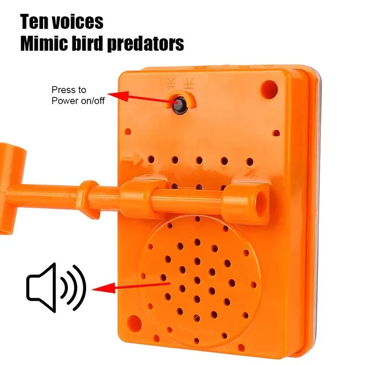 Solar Bird Deterrent with Rotating Mirrors and Motion-Activated Sounds, Adjustable Pole Valideals Outlet