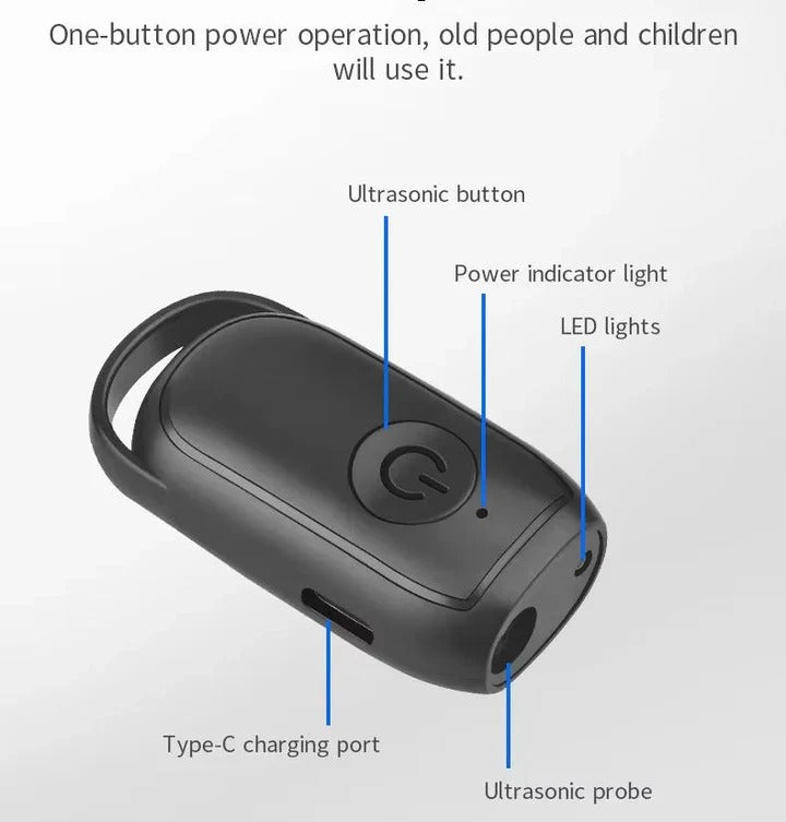 Ultrasonic Dog Repeller with Pocket Size and Single-Button Activation, Battery Powered Valideals Outlet