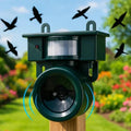 Motion Sensor Bird Deterrent with Adjustable Range and Variable Volume, Weather Resistant Valideals Outlet