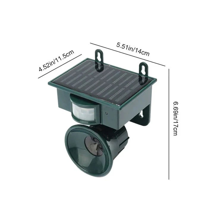 Motion Sensor Bird Deterrent with Adjustable Range and Variable Volume, Weather Resistant Valideals Outlet