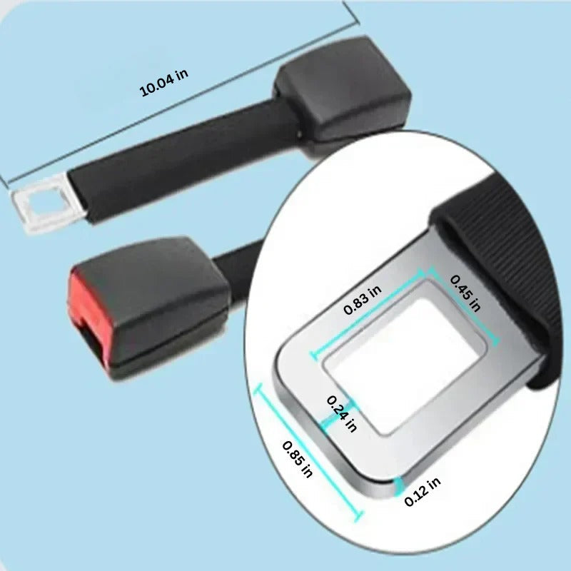 Seat Belt Extender with 11-Inch Rigid Stem and Upright Buckle, Tool-Free Install for Most Cars Valideals Outlet