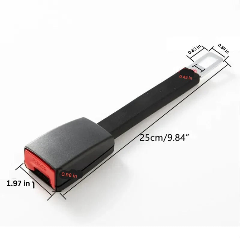 Seat Belt Extender with 11-Inch Rigid Stem and Upright Buckle, Tool-Free Install for Most Cars Valideals Outlet