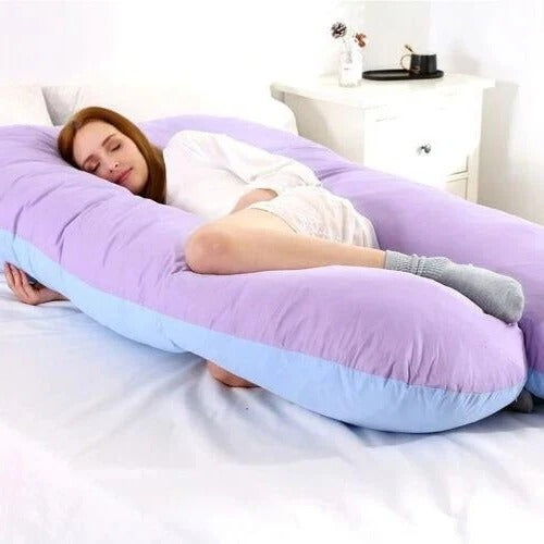 Full Body Pillow with Adjustable Memory Foam and Removable Jersey Cover, U-Shaped Valideals Outlet