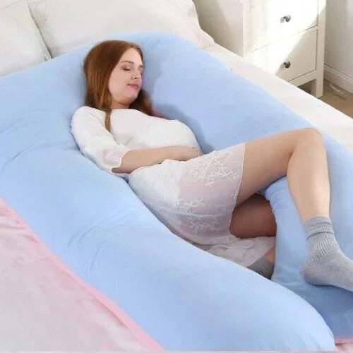 Full Body Pillow with Adjustable Memory Foam and Removable Jersey Cover, U-Shaped Valideals Outlet