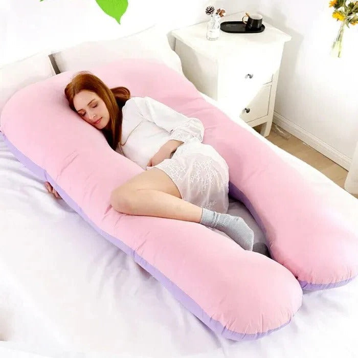 Full Body Pillow with Adjustable Memory Foam and Removable Jersey Cover, U-Shaped Valideals Outlet