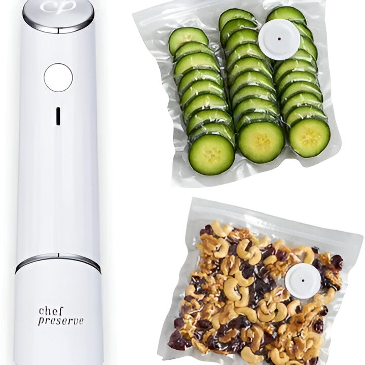 Food Vacuum Sealer with Rechargeable Battery and Reusable Bags, Compact Portable Design Valideals Outlet